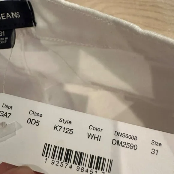 J CREW WOMENS JEANS SIZE 31 8" TOOTHPICK WHITE NEW - Picture 8 of 11